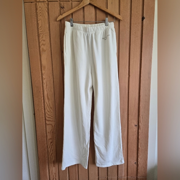 NWT | rag & bone Women's Terry Wide Leg Sweatpant | Size Small | Color Chalk - Picture 3 of 5